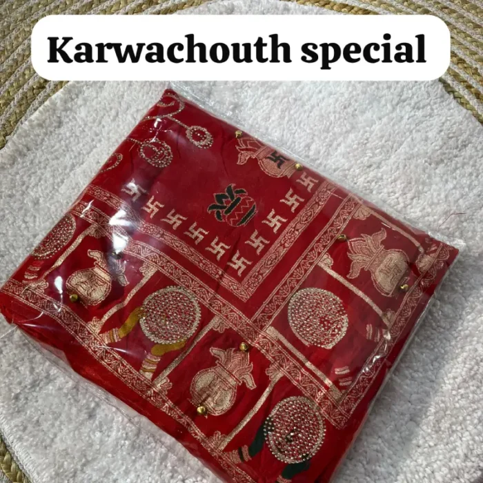 RED BANARASI KARVACHOUT SPL