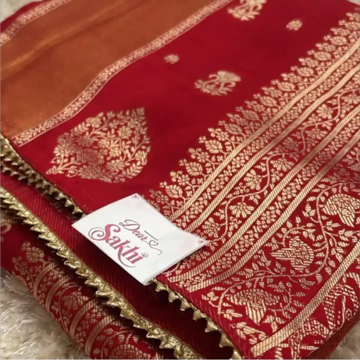 RED STRIPES FLORAL ZARI