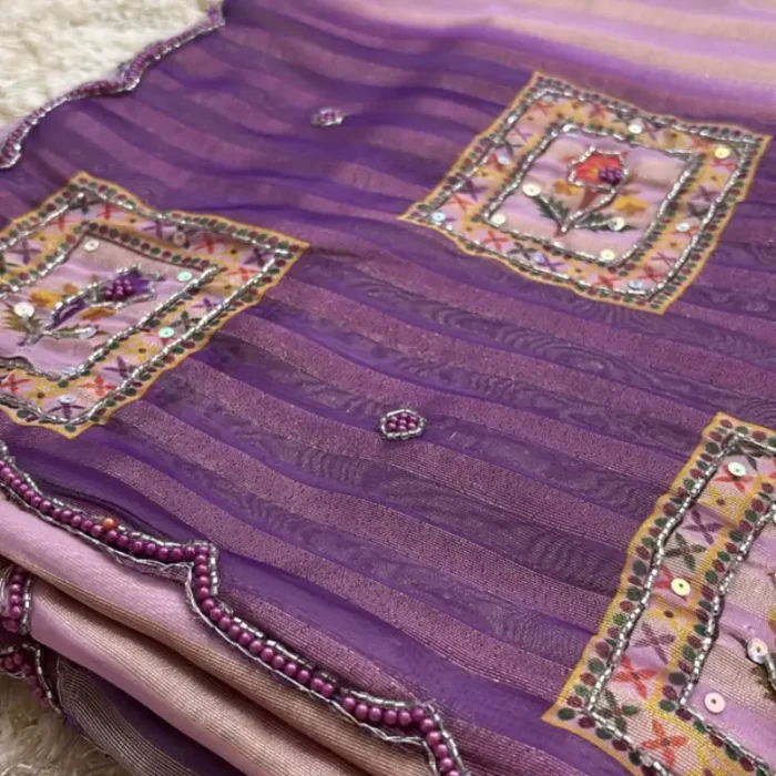 LAVENDER PATCH EMBROIDERED
